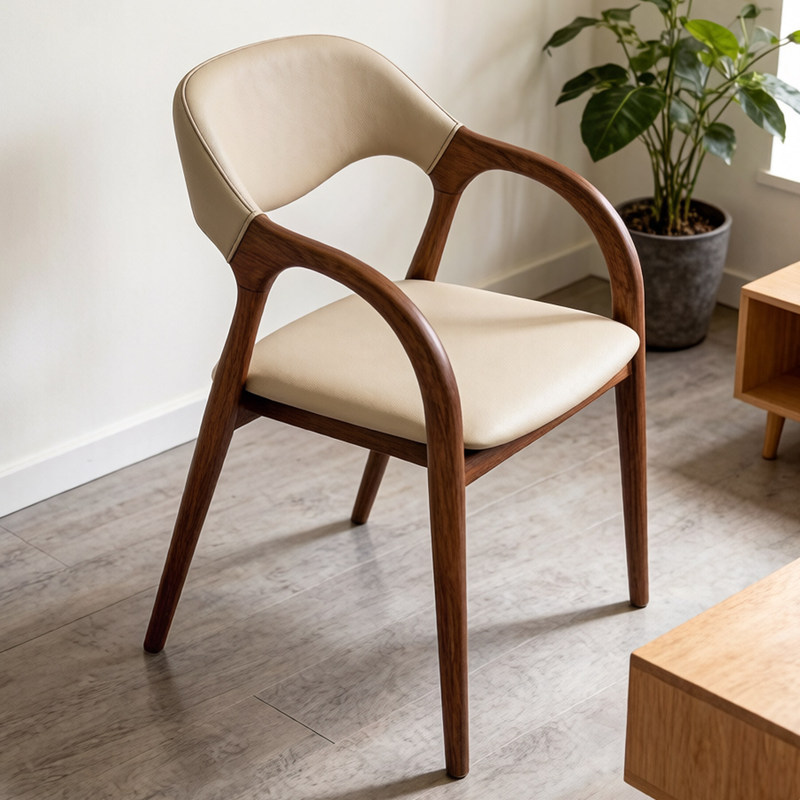 GDC 2026 New Nordic Solid Ash Wood Dining Chair