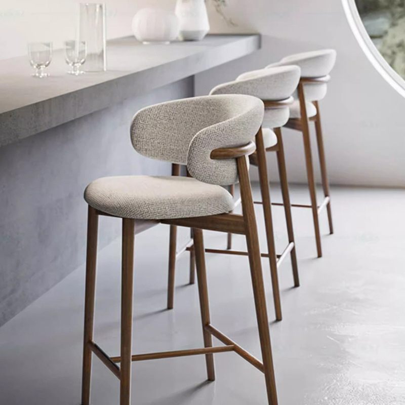 GDC Minimalist Solid Wood High Chair Designer bar KTV