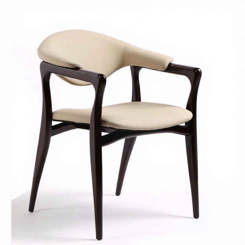 GDC Ash Italian Minimalist Solid Wood Microfiber Leather Chair