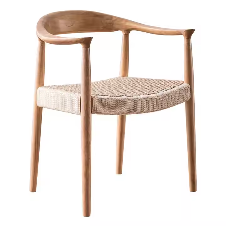 GDC Luxury Hotel Dining Chairs Woven Cord Solid Wood