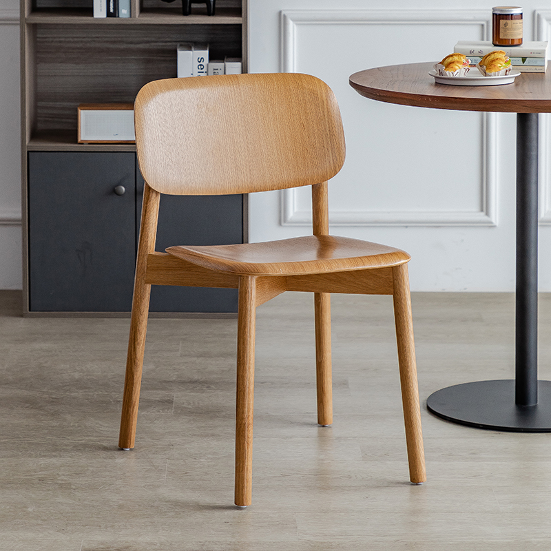 GDC Minimal Wood and Plywood Cafe Dining Chair for