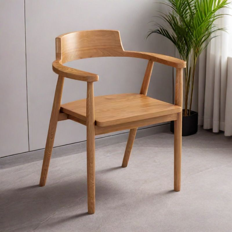 GDC Simple Black Solid Wood Dining Chair Hiroshima Ash