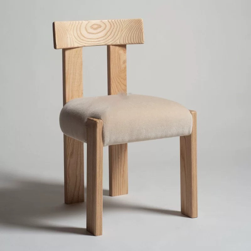 GDC Modern Solid Wood Dining Chairs with Velvet Upholstery-Portable