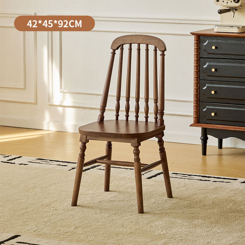 GDC French Contemporary Solid Wood Dining Chair with Backrest