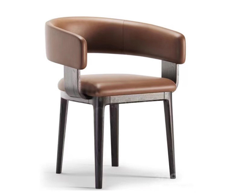 GDC Modern Design Upholstered Dining Chair with Curved Back