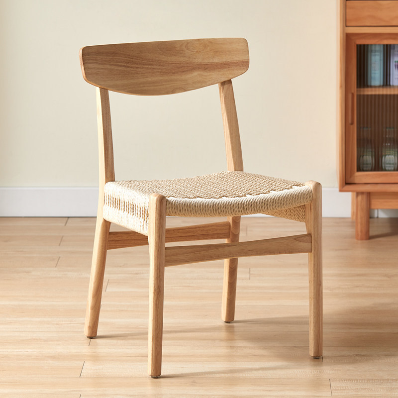 GDC Nordic Minimalist Antique Leisure Solid Wood Home Backrest