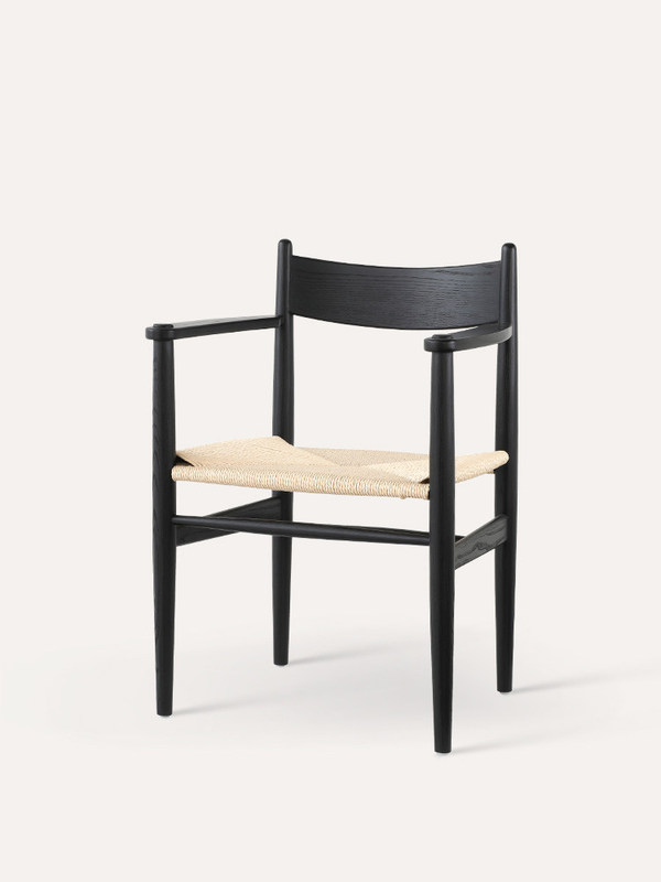 GDC Solid Wood Weave Rope Dining Chair Coffee Shop