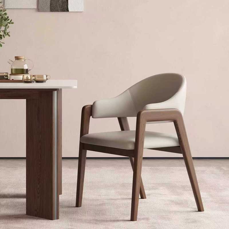 GDC Italian-Style Minimalist Solid Wood Dining Chairs Nordic Home