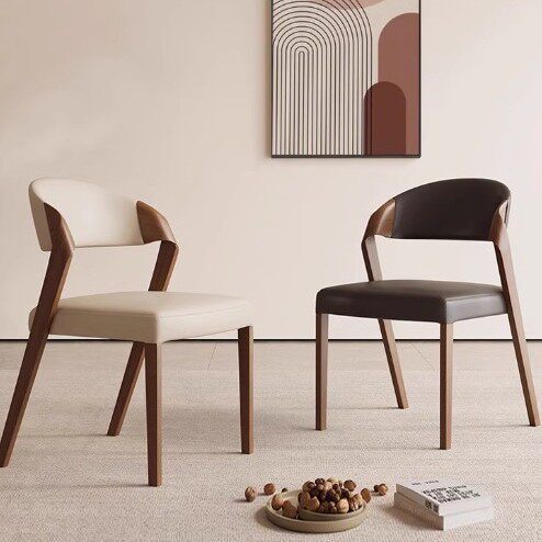 GDC Wholesale Solid Wood and Microfiber Leather Dining Chair