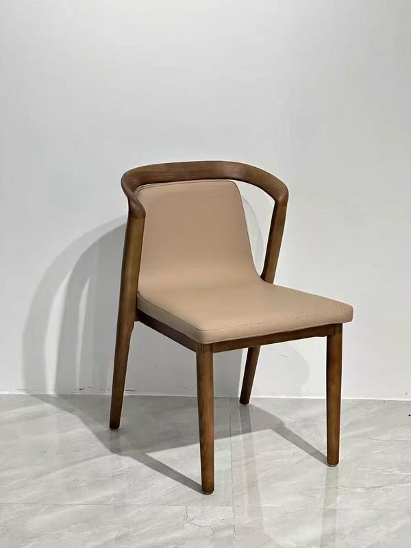 GDC New Design Leather Upholstered Dining Chair Wabi Sabi