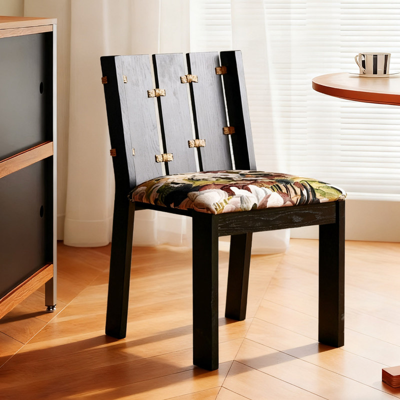 GDC French Art Velvet Fabric Dining Chair Modern Luxury