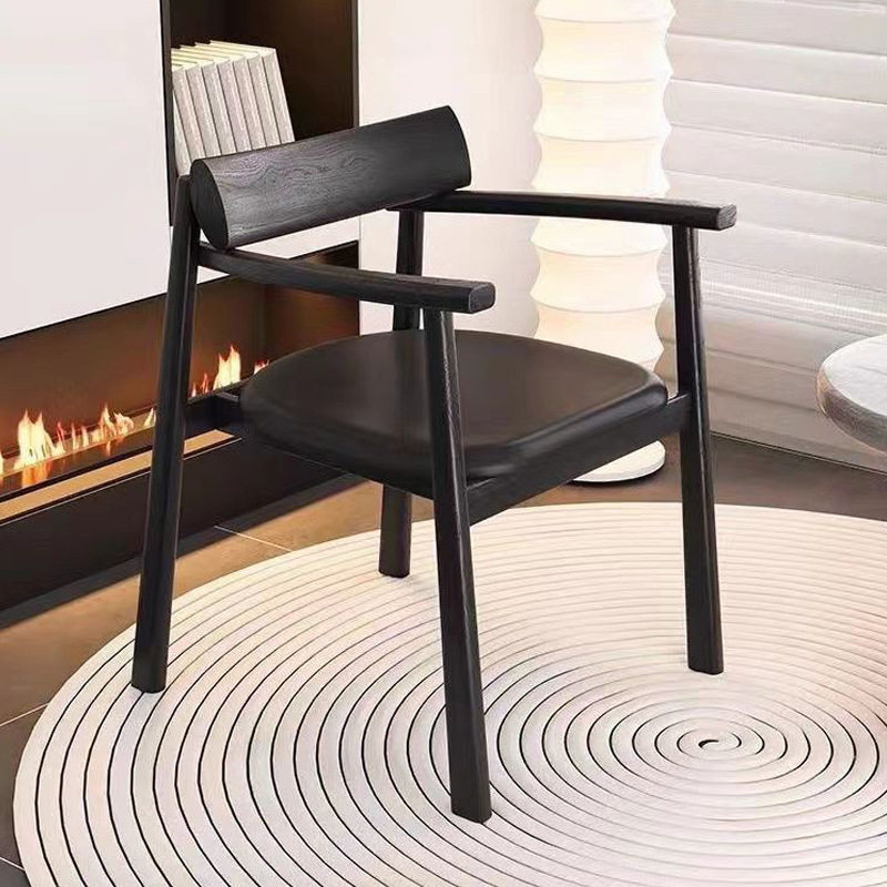 GDC Nordic Solid Wood Armchair Balcony Hotel Restaurant Dining