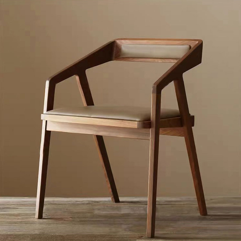 GDC Italian Light Luxury Modern Solid Wood Frame Armrest