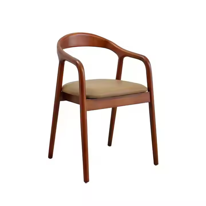 GDC Wooden Coffee Chair Restaurant Dining Chair Simple Leisure