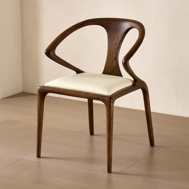 GDC Luxury Original Design Walnut Color Sword Armchair Fabric