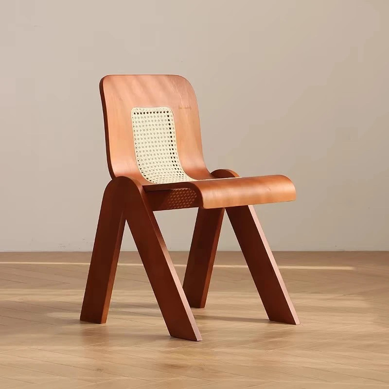 GDC Dining Chair with Solid Wood Backrest Modern Design