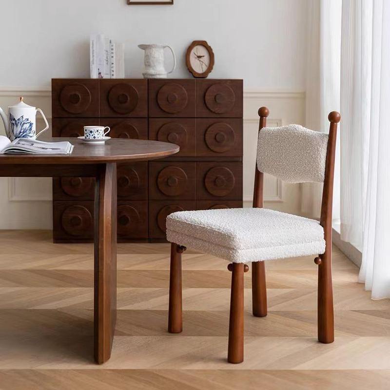 GDC Household Solid Wood Dining Chairs, Light Luxury, High-end