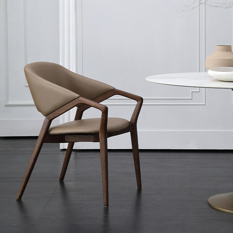 GDC Italian Modern Minimalist Solid Wood Dining Chair with