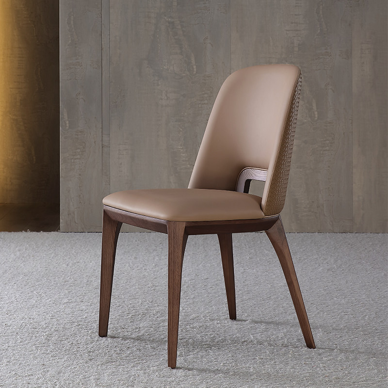 GDC Italian Style Minimalist Modern Design Ash Wood Leather