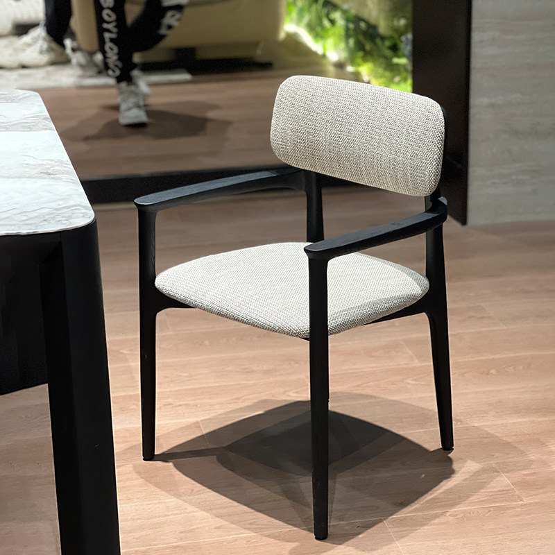 GDC Modern Ash Wood Dining Chairs with Upholstery Cushion