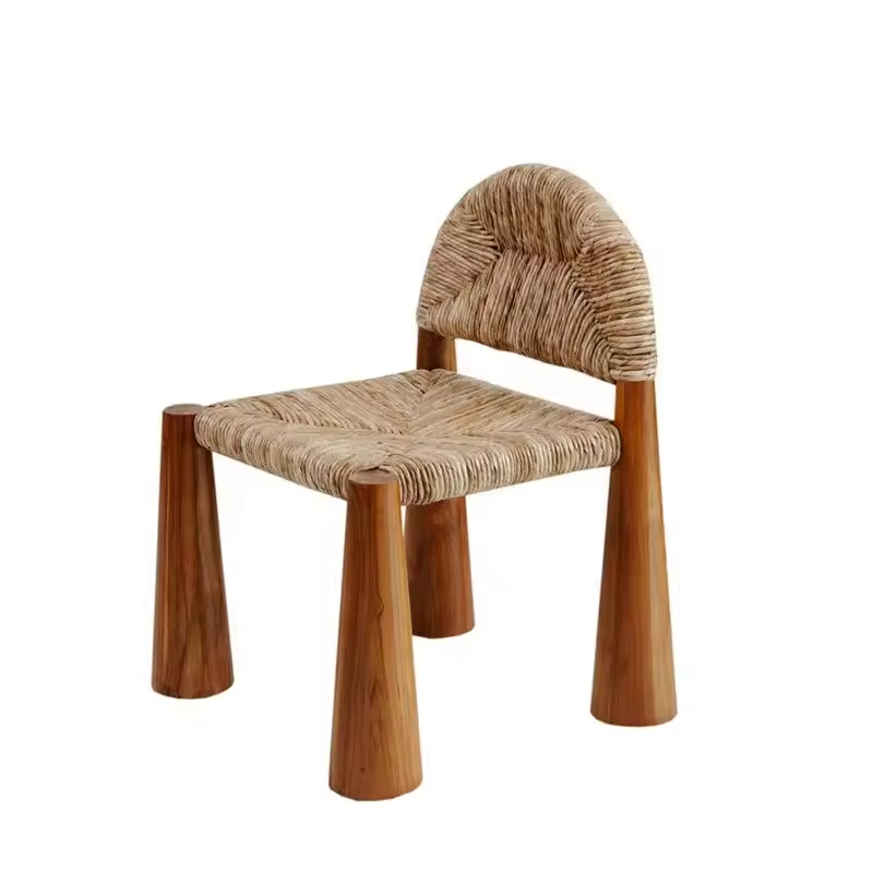 GDC Modern Italian Creative Solid Wood Vine Weaving Chair