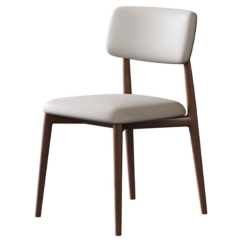 GDC Nordic Design Wooden Chair Leather Upholstery Hotel Dining