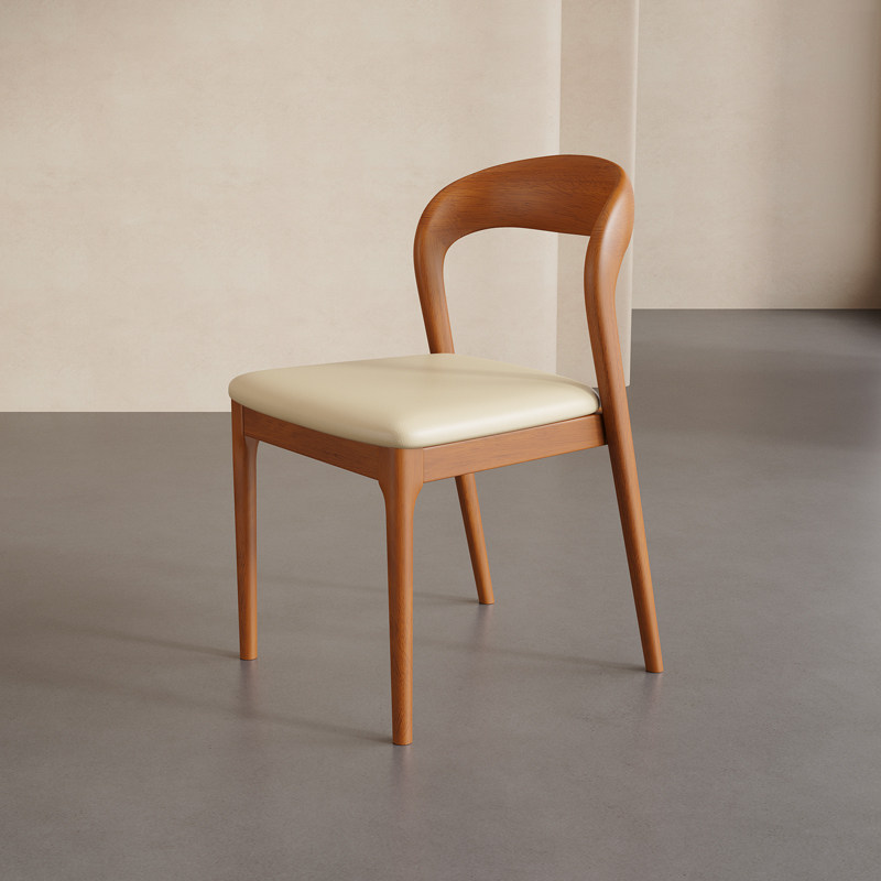 GDC Nordic-Italian Light Luxury Solid Wood Dining Chair Minimalist