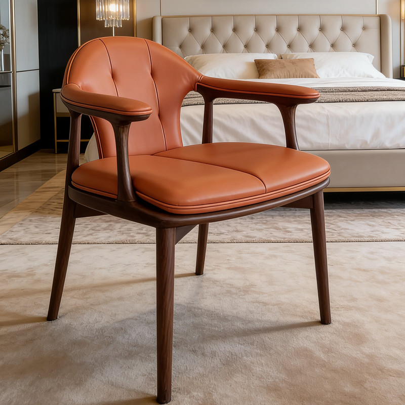 GDC Nordic Modern Ash Wood Dining Chair Solid Wood