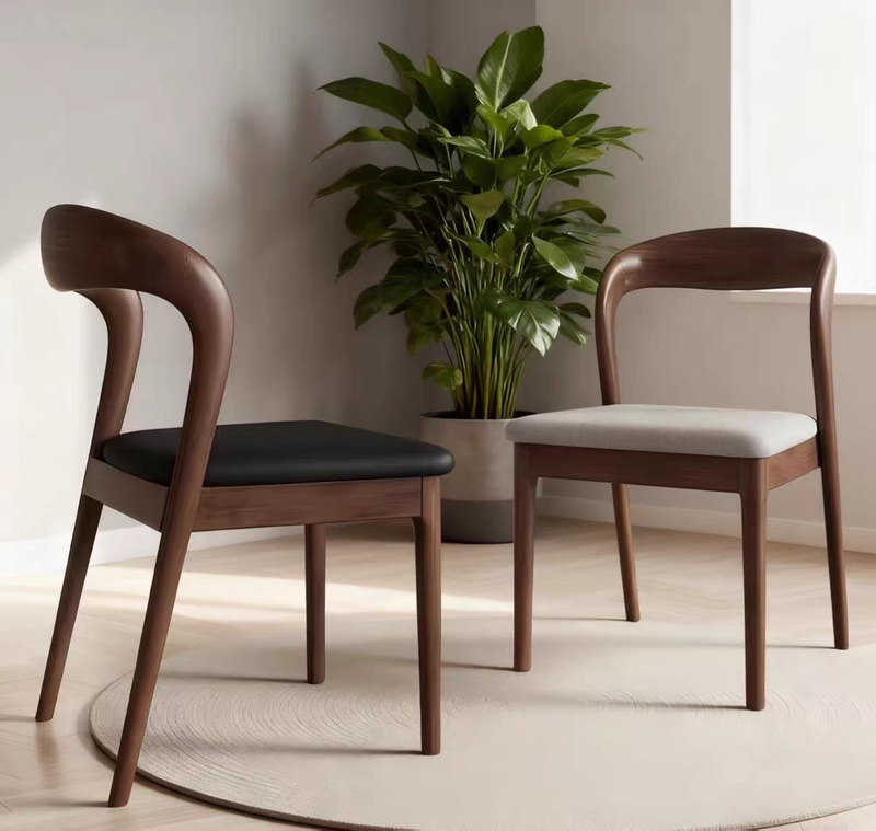 GDC Nordic Modern Designer Comfort Luxury Wooden Dining Chairs