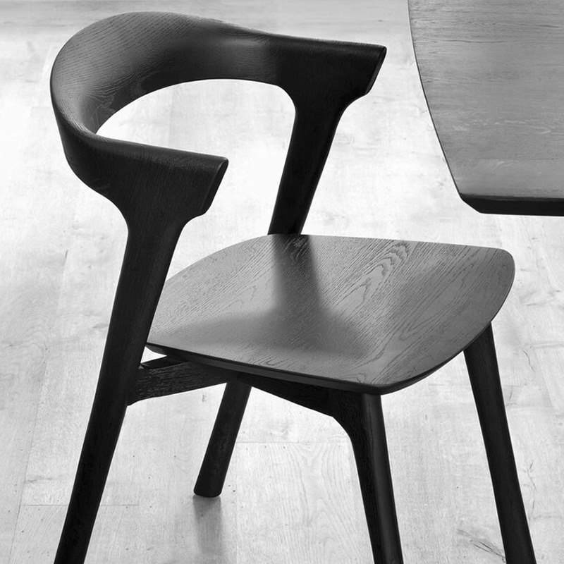 GDC Nordic Solid Ash Wood Dining Chair Armrest for