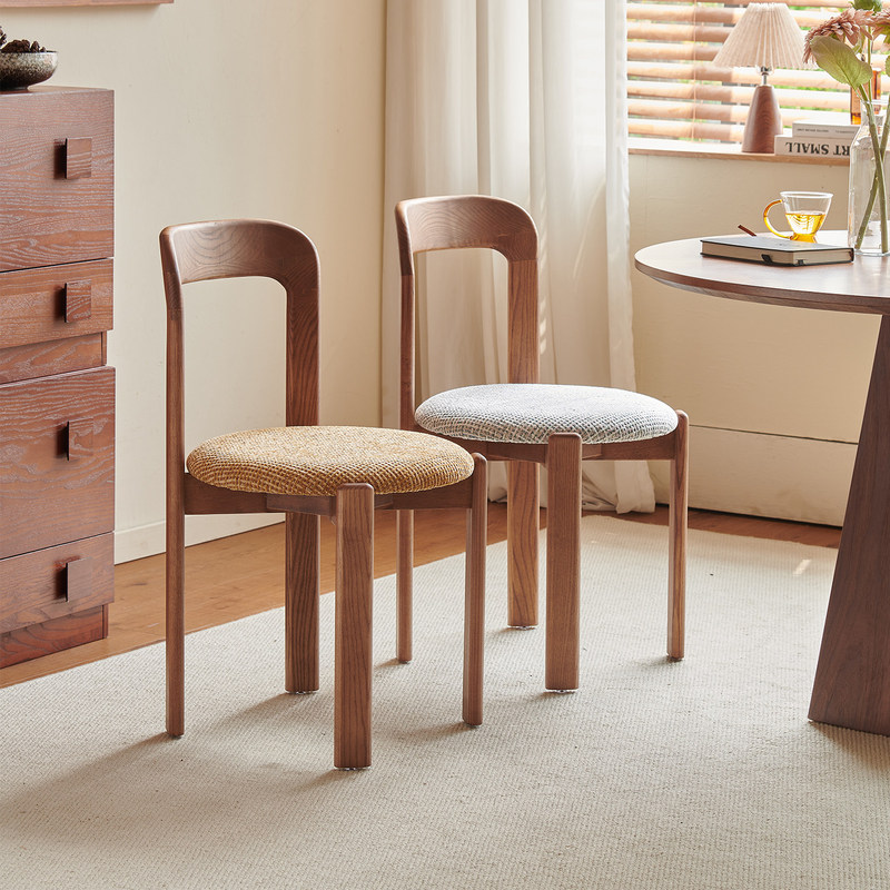 GDC Solid Mahogany Wood Dining Chair Single Farmhouse Design
