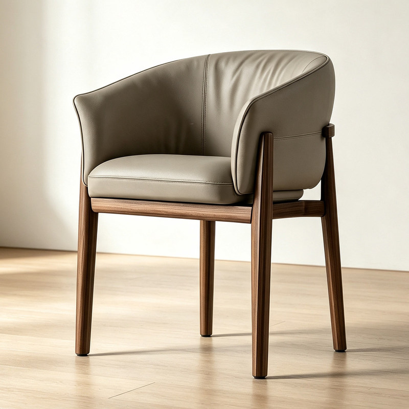 GDC Wooden Dining Chair Simple Retro Design for Home