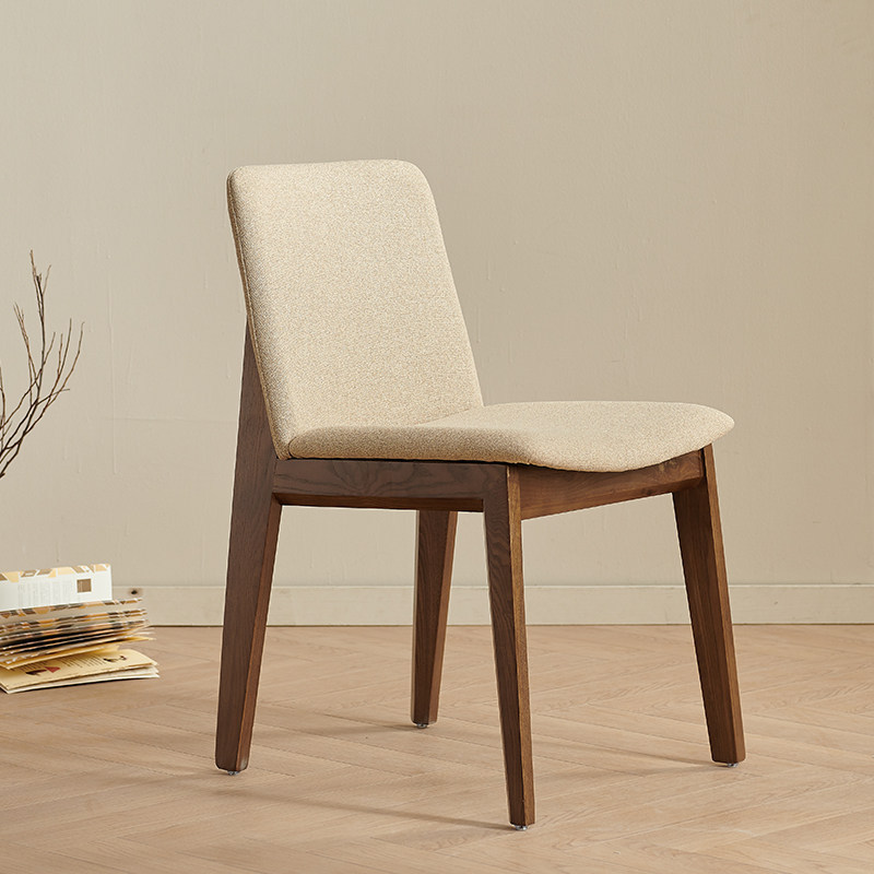 GDC Modern Nordic Style Dining Chair with Leather Upholstery