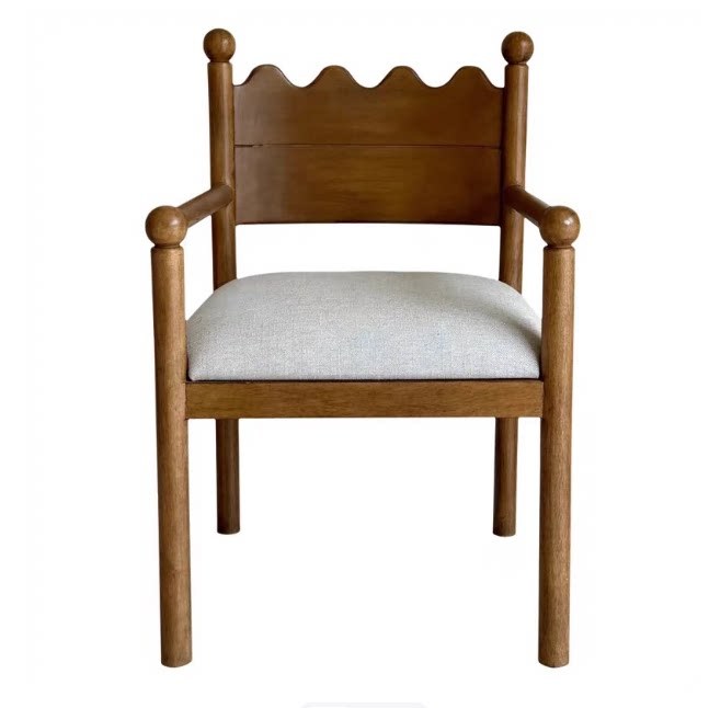 GDC Modern Luxury French Design Solid Birch Wood Armchair