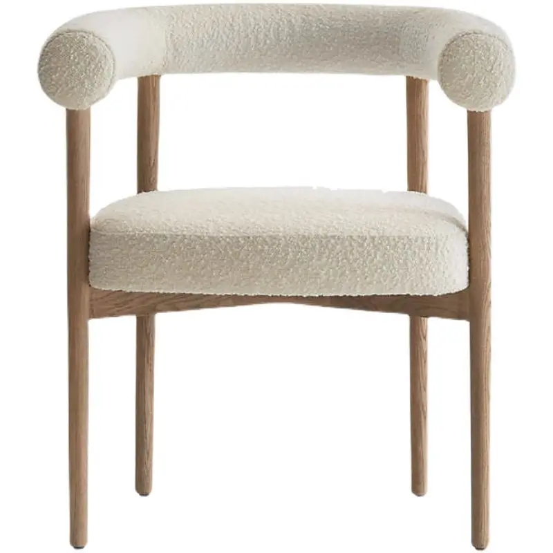 GDC Modern Luxury Lamb Wool Boucle Chairs for Cafe