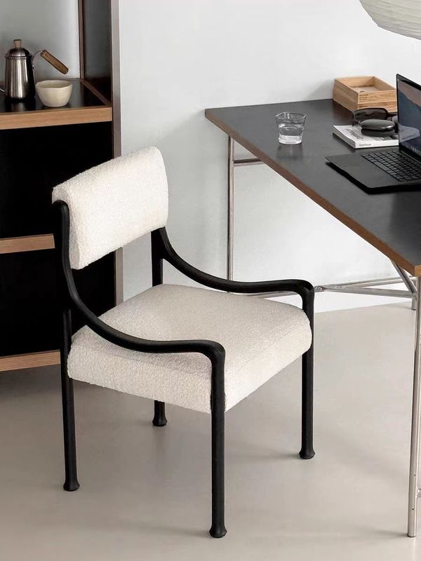 GDC Modern Upholstered Dining Chair Light Luxury Fabric Armrest