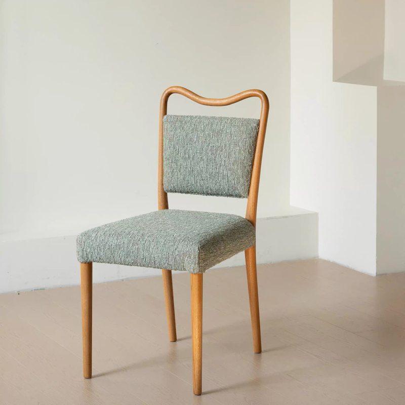 GDC Elegant Mid-century Modern Dining Chair With Curved Wooden