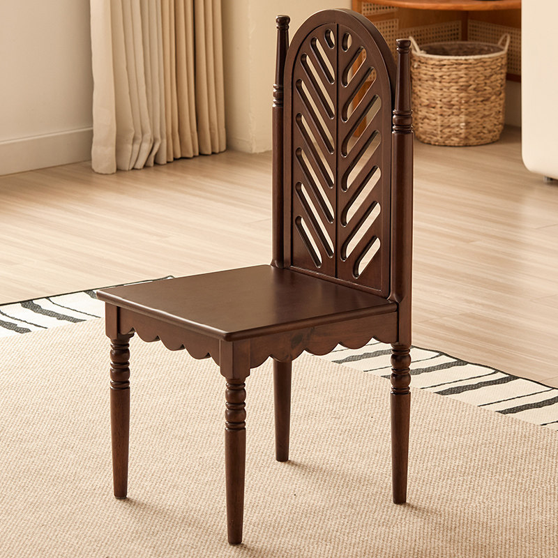 GDC Solid Wood Dining Chair 2026 New Retro Style
