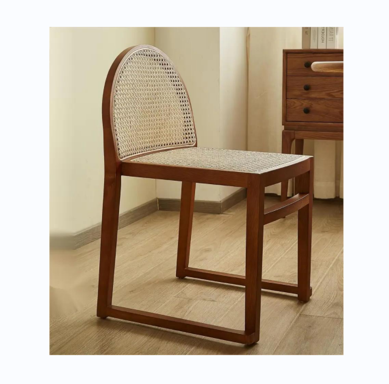 GDC Furniture Nordic Dining Stool Rattan Weave Armchair Solid