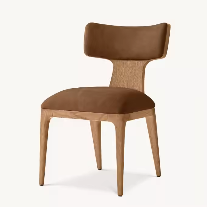 GDC Hotel Modern Fabric Dining Solid Wood Chair Dinning