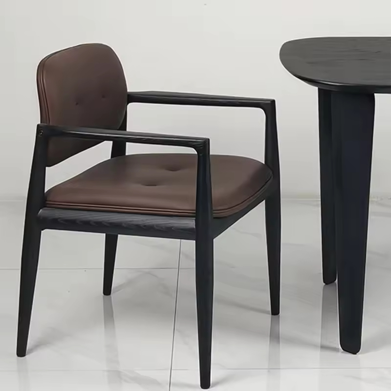 GDC Italian Minimalist Solid Dining Chair Luxury Modern Minimalist