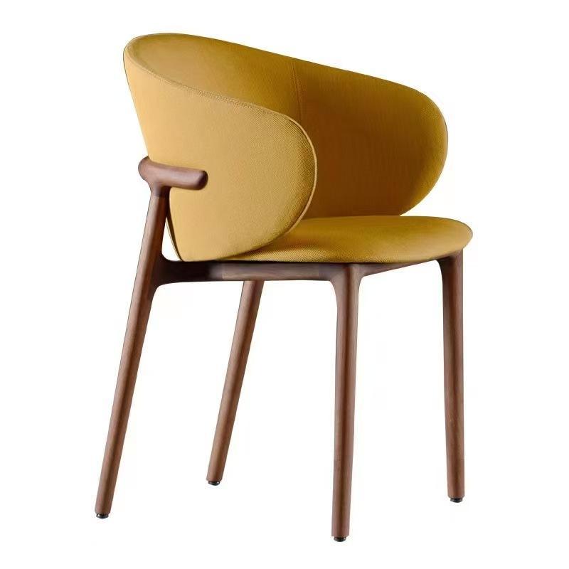 GDC Italian-style Solid Wood Legs Synthetic Leather Dining Chairs