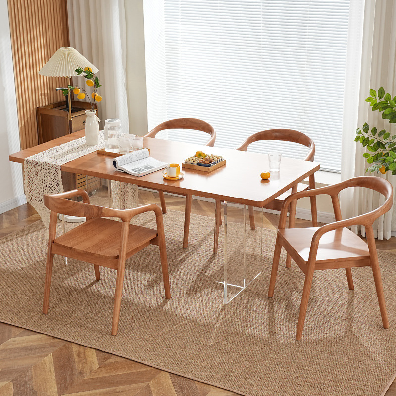 GDC Luxurious Solid Wood Dining Chairs with Wooden Frames