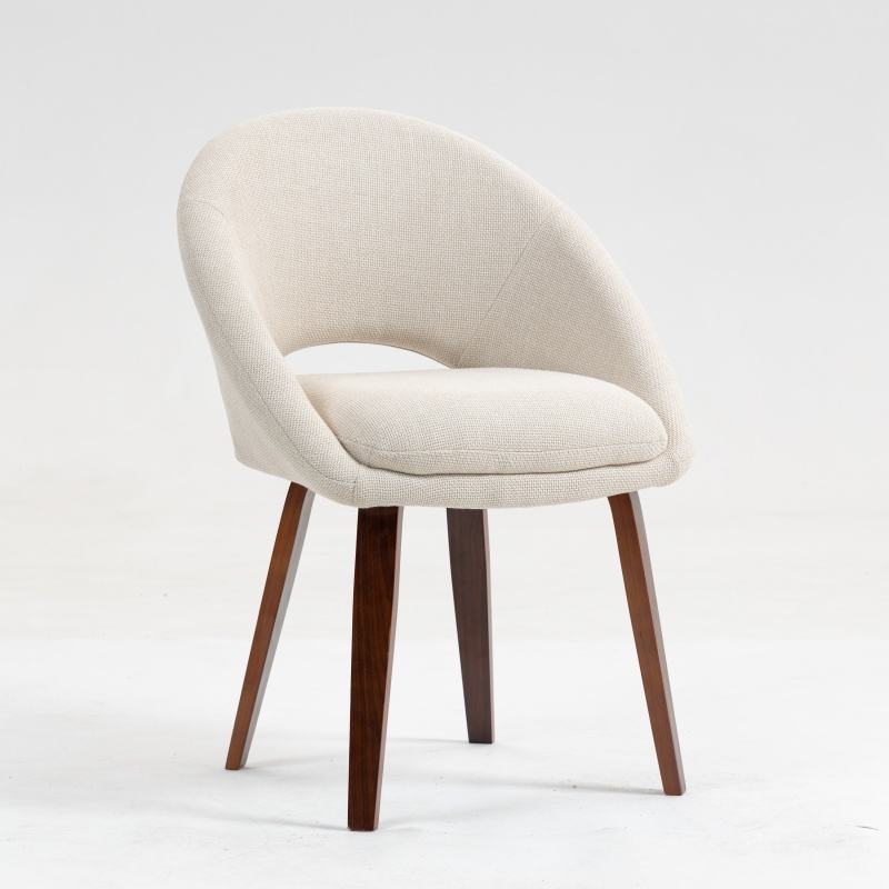 GDC Luxury Soft Design Dining Chair with Wood Legs