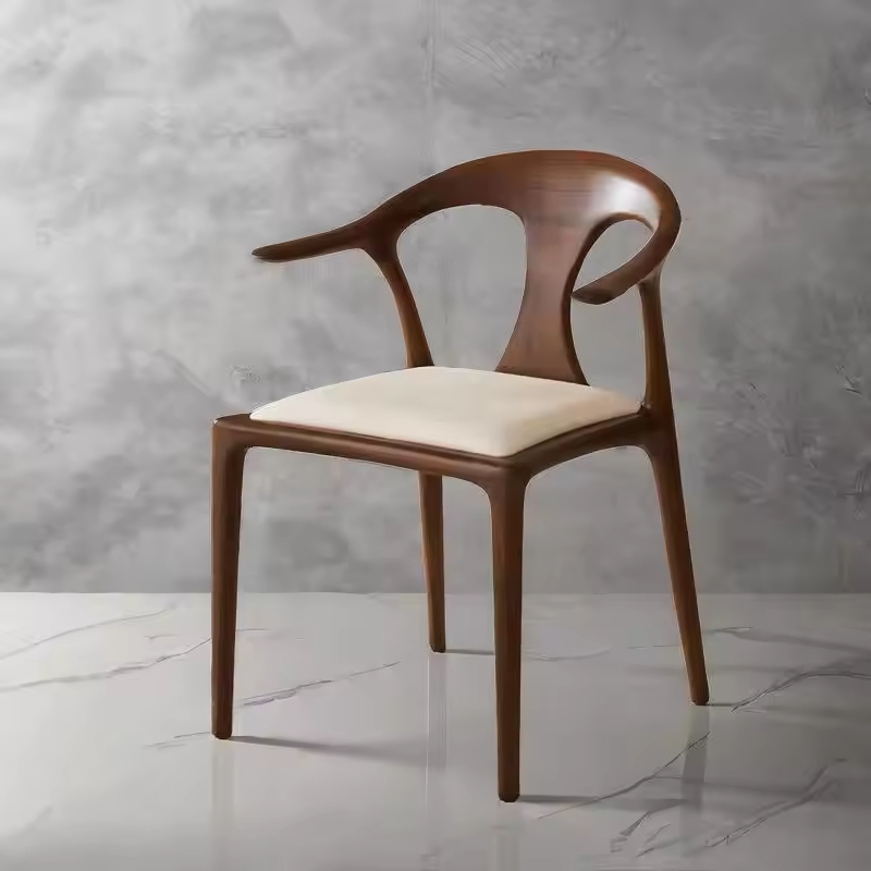 GDC Modern Design Solid Wood Dining Chair Fabric Upholstered