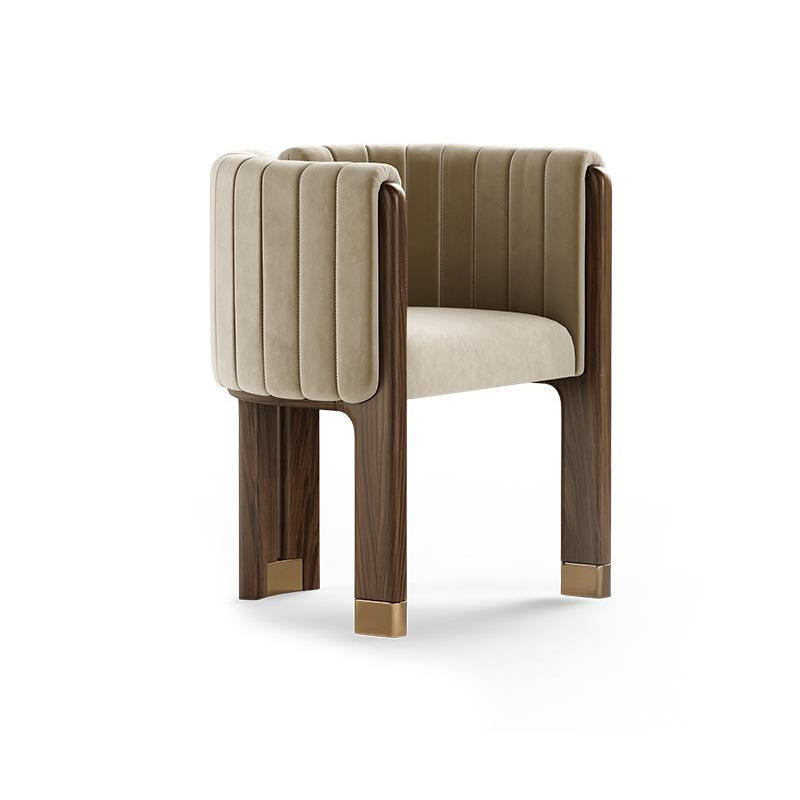 GDC Modern Dining Chair Upholstery Italian Minimalist Solid Wood