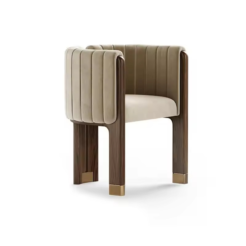 GDC Modern Dining Chair Upholstery Minimalist Solid Wood Dining