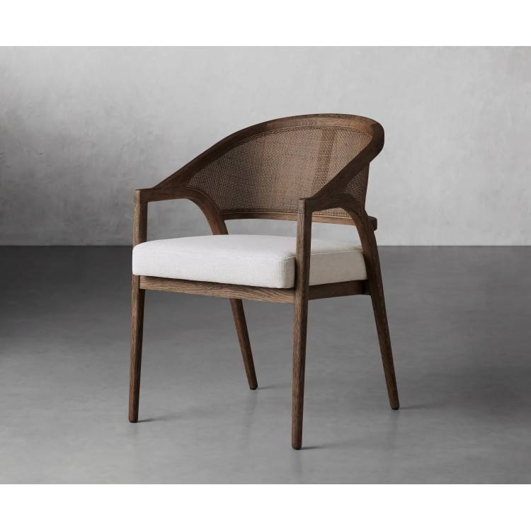GDC Modern Indoor Furniture Rattan Weaving Solid Wooden Frame