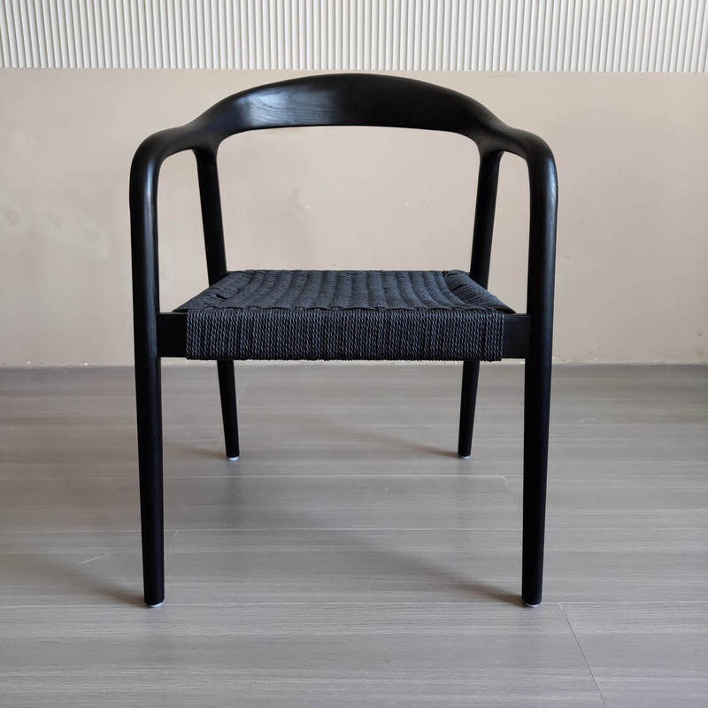 GDC Modern Nina Black Wooden Armchair Solid Wood Party