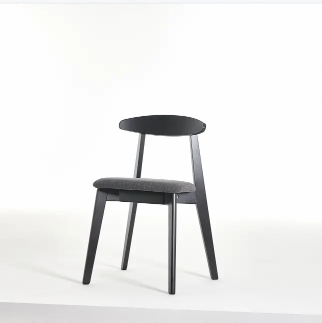 GDC Modern Nordic Classic Restaurant Wood Chair Elegant Black